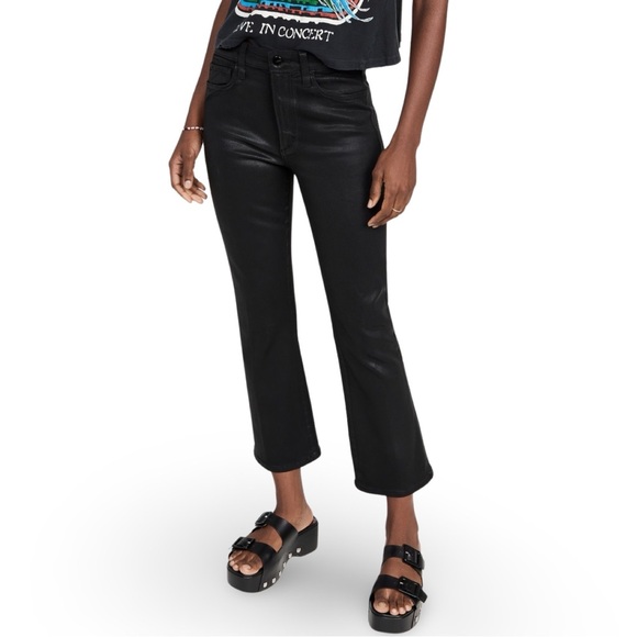 NWT $198 Joe’s The Callie Black Coated High Rise Cropped Boot - Picture 3 of 8